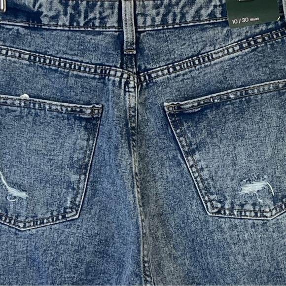 🎁 3 for 30 WILD Fable Highest Rise Cutoff Jean Shorts Size 10 Medium Wash Fray - Picture 4 of 13